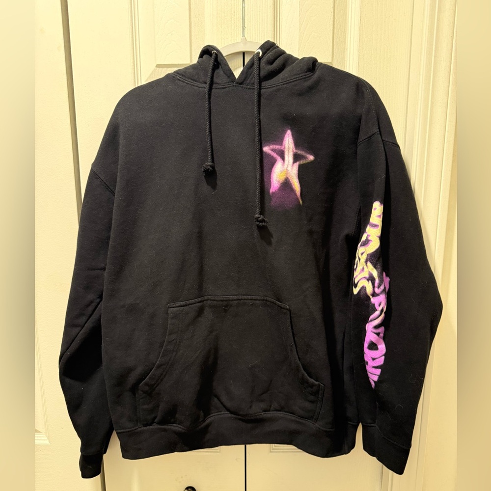 Jeffree Star Black Hoodie with Pink Star Design Psychedelic Circus
